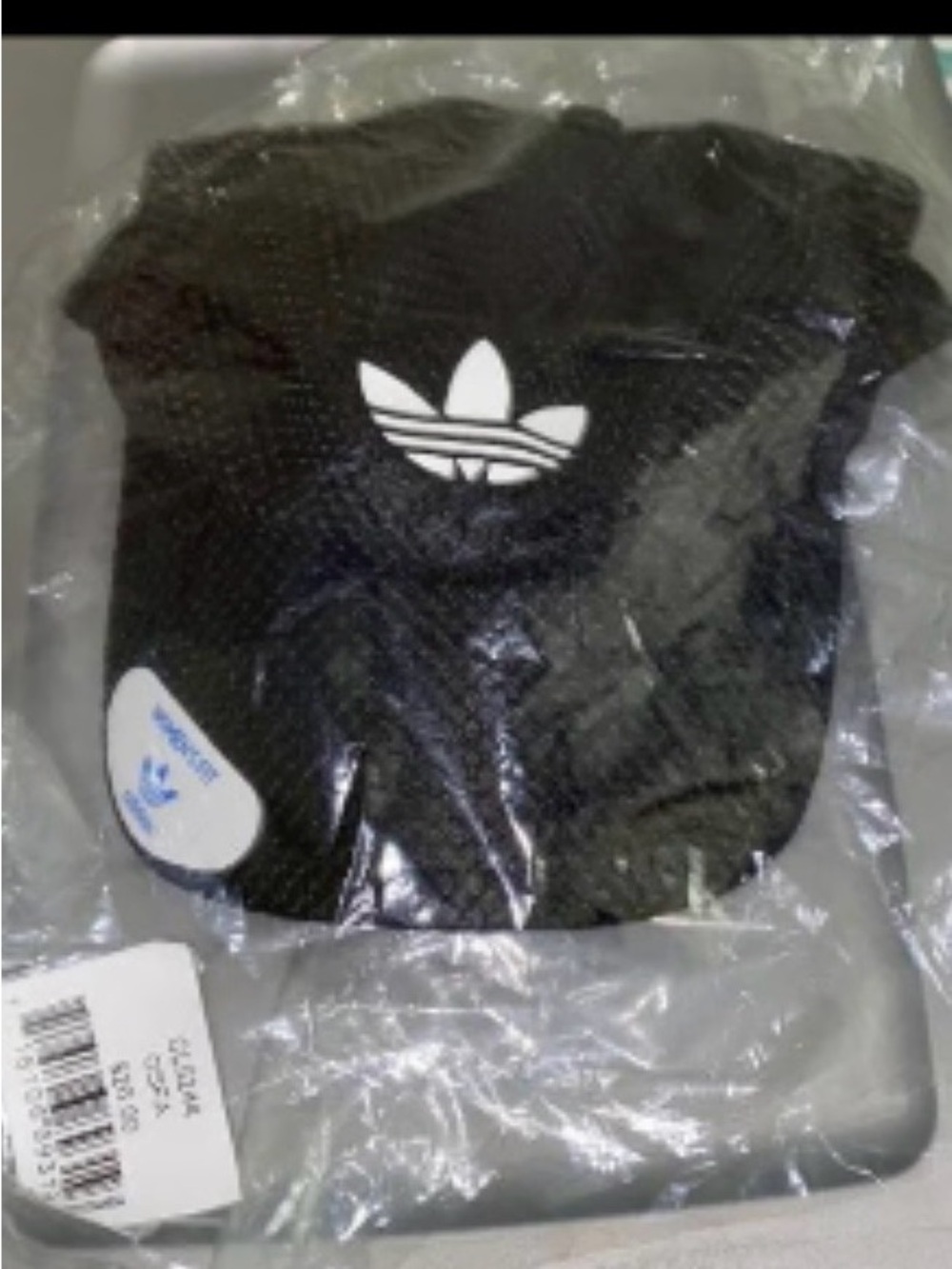 Adidas Black Hat with White Trefoil Logo